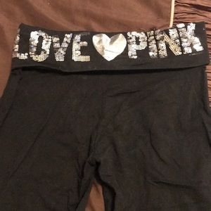 Pink Victoria secret yoga capris